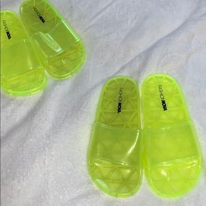 Jelly Neon Yellow Sandals
